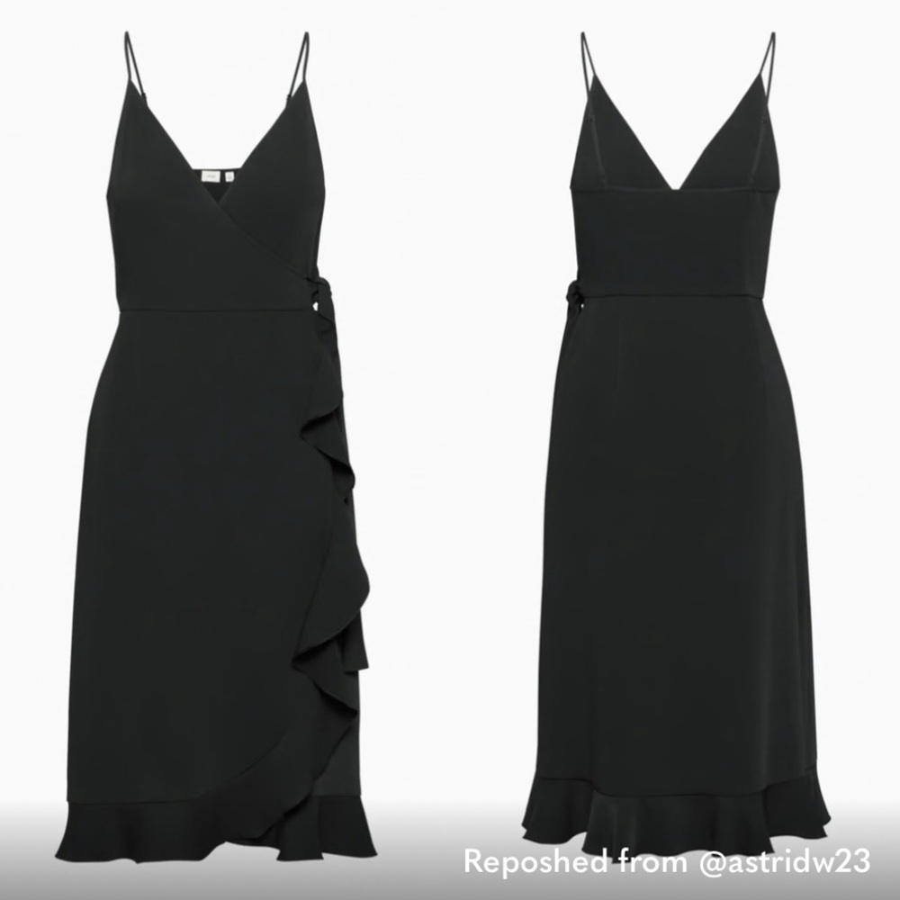 Aritzia Black Midi Dress